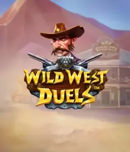  Step into the rugged world of "Wild West Duels" by Pragmatic Play, featuring a gritty gunslinger ready for a showdown. The image features a resolute cowboy with crossed pistols, set against a desert backdrop. His focused expression and elaborate attire highlight the theme of the Old West. The game's title is boldly presented in an ornate font, complementing the action-packed theme. 